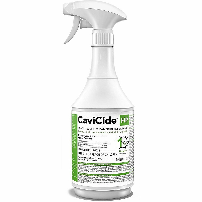Cavicide Disinfectant Cleaner For Multipurpose - Ready-To-Use - Spray - 24 fl oz (0.8 quart) - Recommended For: Bacteria Remover, Virus Remover, Fungi Remover - Disinfectant Spray Bottle - 12 / Carton (CLHP078024)