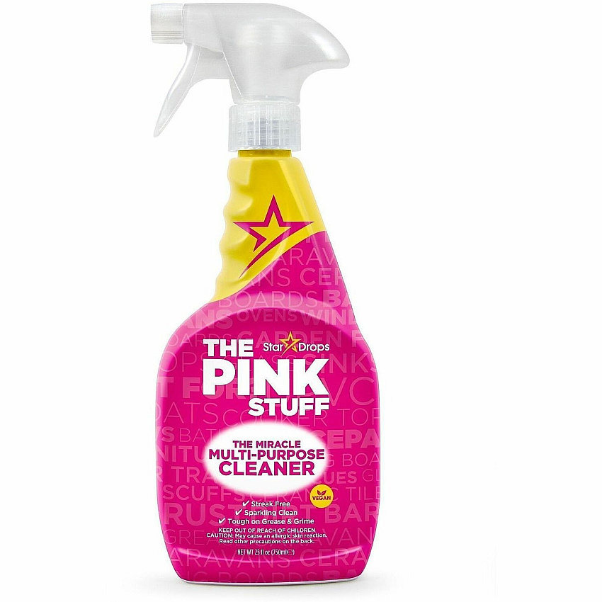 The Pink Stuff Multi-Purpose Cleaner For Multipurpose - Spray - 25.4 fl oz (0.8 quart) - Fruity Scent - Recommended For: Grease Remover, Grime Remover, Stain Remover - No-rinse, Versatile, Cruelty-free, Streak-free - Clear Spray - 10 / Carton (82382)