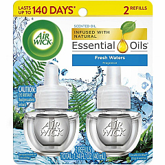 Air Wick Scent Oil Warmer Refill Oil - 0.7 fl oz (0 quart) - Fresh Waters - 140 Day - 2 / Pack (01325)