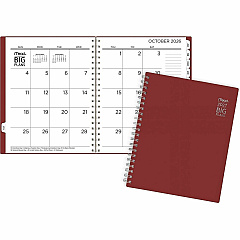 Mead BIG PLANS Weekly/Monthly Planner Julian Dates - Weekly, Monthly - 15 Month - October 2026 to December 2027 - 7:00 AM to 8:00 PM - Hourly - Monday - Friday - 8 1/2" x 11" Sheet Size - Twin Wire - Red Poly Cover - 1 Each (CR30900) Mead BIG PLANS Weekly/Monthly Planner Julian Dates - Weekly, Monthly - 15 Month - October 2026 to December 2027 - 7:00 AM to 8:00 PM - Hourly - Monday - Friday - 8 1/2" x 11" Sheet Size - Twin Wire - Red Poly Cover - 1 Each (CR30900)