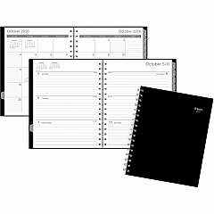 Mead Basic Weekly/Monthly Planner Weekly, Monthly - 15 Month - October 2026 to December 2027 - 1 Week, 1 Month Double Page Layout - Letter - 8 1/2" x 11" Sheet Size - Twin Wire - Black Poly Cover - 1 Each (CRW80505) Mead Basic Weekly/Monthly Planner Weekly, Monthly - 15 Month - October 2026 to December 2027 - 1 Week, 1 Month Double Page Layout - Letter - 8 1/2" x 11" Sheet Size - Twin Wire - Black Poly Cover - 1 Each (CRW80505)
