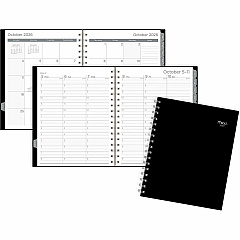 Mead Basic Weekly/Monthly Planner Weekly, Monthly - 15 Month - October 2026 to December 2027 - 7:00 AM to 8:00 PM - 1 Week, 1 Month Double Page Layout - 7" x 9" Sheet Size - Twin Wire - Black Poly Cover - 1 Each (CRW805C05) Mead Basic Weekly/Monthly Planner Weekly, Monthly - 15 Month - October 2026 to December 2027 - 7:00 AM to 8:00 PM - 1 Week, 1 Month Double Page Layout - 7" x 9" Sheet Size - Twin Wire - Black Poly Cover - 1 Each (CRW805C05)