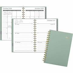 Mead Basic Weekly/Monthly Planner Weekly, Monthly - 15 Month - October 2027 to December 2027 - 1 Week, 1 Month Double Page Layout - 5 1/2" x 8 1/2" Sheet Size - Twin Wire - Soft Grass Poly Cover - 1 Each (CRW42093) Mead Basic Weekly/Monthly Planner Weekly, Monthly - 15 Month - October 2027 to December 2027 - 1 Week, 1 Month Double Page Layout - 5 1/2" x 8 1/2" Sheet Size - Twin Wire - Soft Grass Poly Cover - 1 Each (CRW42093)