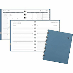 Mead Basic Weekly/Monthly Planner Weekly, Monthly - 15 Month - October 2027 to December 2027 - 1 Week, 1 Month Double Page Layout - Letter - 8 1/2" x 11" Sheet Size - Twin Wire - Composure Blue Poly Cover - 1 Each (CRW62020) Mead Basic Weekly/Monthly Planner Weekly, Monthly - 15 Month - October 2027 to December 2027 - 1 Week, 1 Month Double Page Layout - Letter - 8 1/2" x 11" Sheet Size - Twin Wire - Composure Blue Poly Cover - 1 Each (CRW62020)
