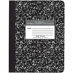 Roaring Spring Wide-ruled Composition Book 100 Sheets - 200 Pages - Sewn/Tapebound - Both Side Ruling Surface - Wide Ruled Front Ruling - Red Margin - 15 lb Basis Weight - 9 3/4" x 7 1/2" Sheet Size - 7.5" Width x 9.8" Depth - White Paper - Blac (77230CT) Roaring Spring Wide-ruled Composition Book 100 Sheets - 200 Pages - Sewn/Tapebound - Both Side Ruling Surface - Wide Ruled Front Ruling - Red Margin - 15 lb Basis Weight - 9 3/4" x 7 1/2" Sheet Size - 7.5" Width x 9.8" Depth - White Paper - Blac (77230CT)