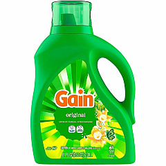Gain Original Laundry Detergent For Laundry, Washing Machine - Liquid - 81 fl oz (2.5 quart) - Original Scent - 61 Loads - Recommended For: Dirt Remover - Odor Neutralizer, Long Lasting - Green4 / Carton (22593)