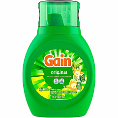 Gain Original Laundry Detergent For Laundry, Washing Machine - Liquid - 25 fl oz (0.8 quart) - Original Scent - 19 Loads - Odor Neutralizer - Green6 / Carton (23233)