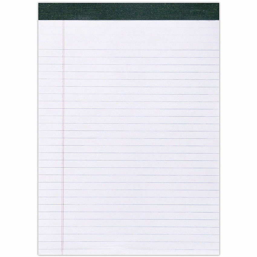Roaring Spring Recycled Legal Pads 40 Sheets - 80 Pages - Stapled/Tapebound - Both Side Ruling Surface - Wide Ruled Front Ruling - Double Line Red Margin - 15 lb Basis Weight - Legal - 8 1/2" x 11 3/4" Sheet Size - 8.5" Width x 11.8" Depth - Whi (74713CT)