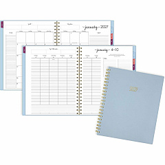 At-A-Glance Harmony Weekly/Monthly Planner Weekly, Monthly - 13 Month - January 2027 to January 2028 - Letter - 8 1/2" x 11" Sheet Size - Twin Wire - Ice Blue Poly Cover - 1 Each (109990538) At-A-Glance Harmony Weekly/Monthly Planner Weekly, Monthly - 13 Month - January 2027 to January 2028 - Letter - 8 1/2" x 11" Sheet Size - Twin Wire - Ice Blue Poly Cover - 1 Each (109990538)