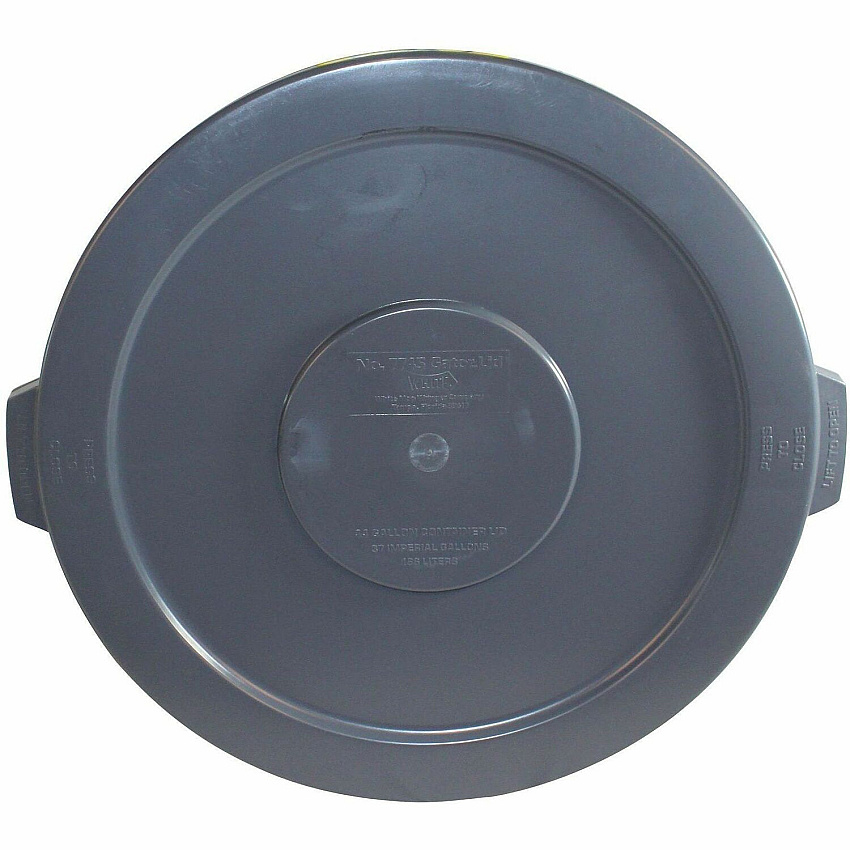 Genuine Joe Gator Trash Container Lid Gray - 1 Carton (GJO01280)