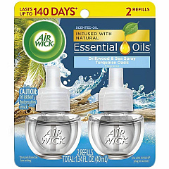 Air Wick Scent Oil Warmer Refill Oil - 0.7 fl oz (0 quart) - Turquoise Oasis - 140 Day - 2 / Pack (01332)