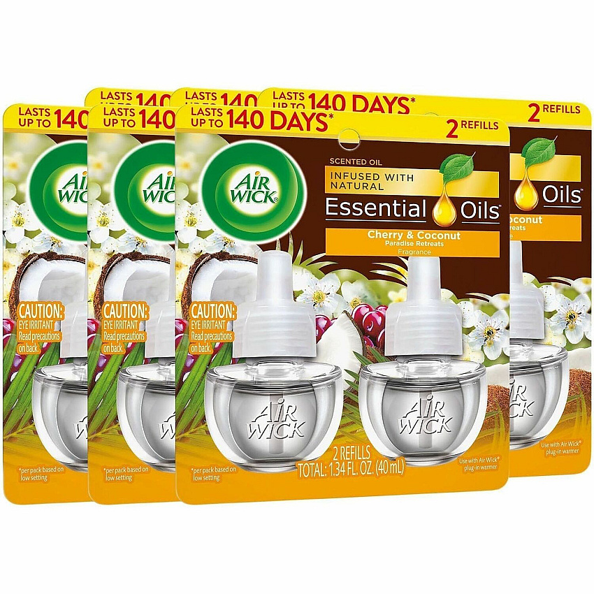 Air Wick Scent Oil Warmer Refill Oil - 0.7 fl oz (0 quart) - Paradise Retreat - 140 Day - 2 Refills/Pack - 6 / Carton (01333CT)