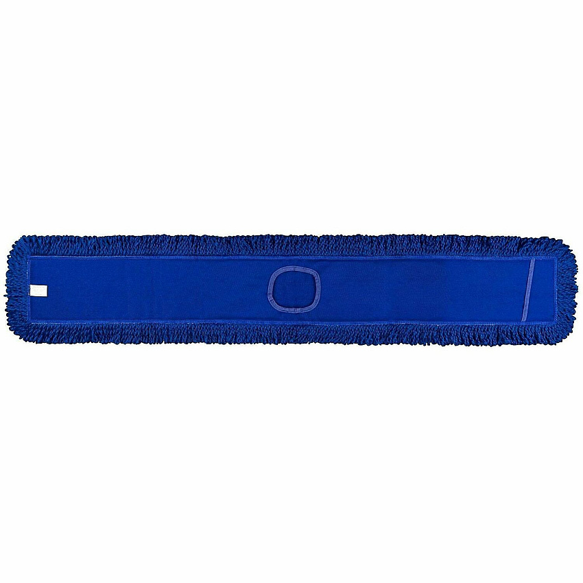 Genuine Joe Fringed Dust Mops Looped Ends, Machine Washable, Reusable, Launderable - Blue - 1 Carton (GJO01287)