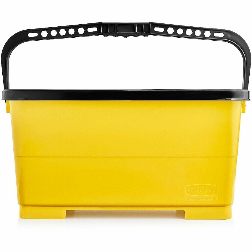 Rubbermaid Commercial Glass Cleaning Bucket with Lid 10.6" x 22.2" - Yellow - 1 Each (2221958)