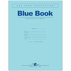 Roaring Spring Examination Book 8 Sheets - 16 Pages - Stapled - Both Side Ruling Surface - Wide Ruled Front Ruling - Wide Ruled Red Margin - 15 lb Basis Weight - Legal - 11" Width x 8.5" Depth - White Paper - Blue Paper Cover - Smooth - 10 / Car (77517CT) Roaring Spring Examination Book 8 Sheets - 16 Pages - Stapled - Both Side Ruling Surface - Wide Ruled Front Ruling - Wide Ruled Red Margin - 15 lb Basis Weight - Legal - 11" Width x 8.5" Depth - White Paper - Blue Paper Cover - Smooth - 10 / Car (77517CT)