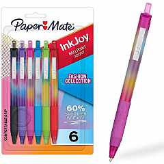 Paper Mate InkJoy 300RT Retractable Ballpoint Pens 1.0 mm Medium Pen Point - Retractable - Fashion Assorted Ink - Writing - 6 / Pack (2226848)