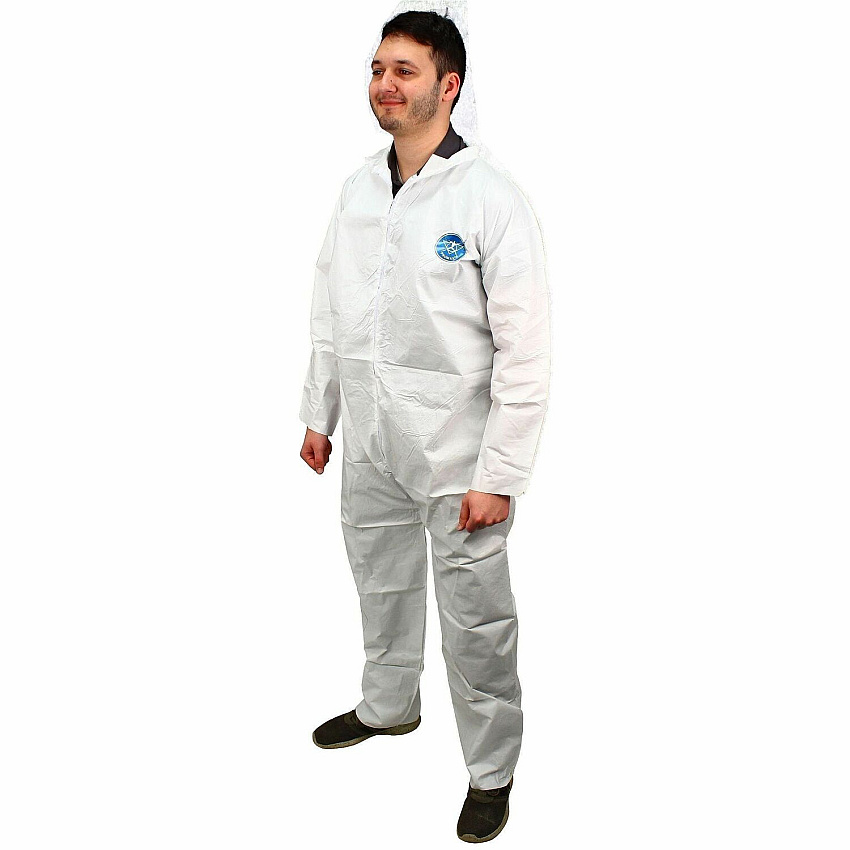 Genuine Joe Promax Coveralls X-Large - White - Comfortable, Breathable, Microporous, Versatile - 1 Carton (GJO01310)