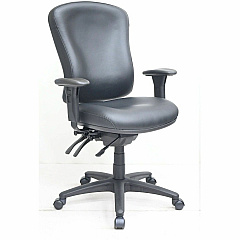 Lorell Accord Series Managerial Task Chair Molded Foam Seat Material - Molded Foam Back Material - Black Frame Color - Black - Vinyl - Armrest - 1 Each (LLR66154)