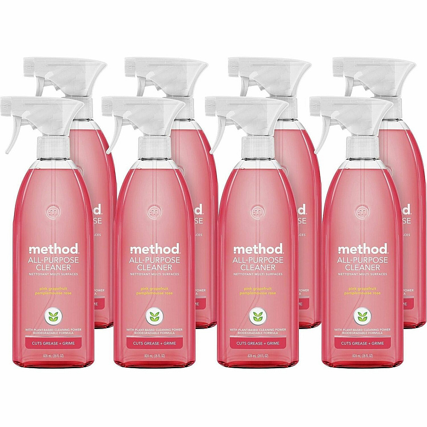 Method All-Purpose Surface Cleaner For Multipurpose - Liquid, Spray - 28 fl oz (0.9 quart) - Pink Grapefruit Scent - Recommended For: Grease Remover, Grime Remover, Dirt Remover, Gunk Remover - Streak-free, Paraben-free, Phthalate-free, Sulfate (377540CT)