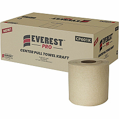 Everest Center-Pull Paper Towels 2 Ply - 600 Sheets/Roll - Natural - Paper, Kraft - 6 / Carton (CP601KFSC)