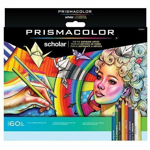 Prismacolor Scholar Coloured Pencil Assorted Lead - 60 / Pack (2226801)