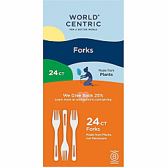 World Centric 6" TPLA Forks Fork - Fork - Food - Dishwasher Safe - Talc-filled Polylactic Acid (TPLA) - Beige - 24 / Pack (FOPSR) World Centric 6" TPLA Forks Fork - Fork - Food - Dishwasher Safe - Talc-filled Polylactic Acid (TPLA) - Beige - 24 / Pack (FOPSR)