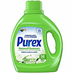 Purex Natural Elements Liquid Detergent For Washing Machine - Liquid - 66 fl oz (2.1 quart) - Lilies, Linen, Fresh, Floral Scent - Recommended For: Stain Remover - Dye-free, Skin-friendly, Long Lasting - Clear - 1 Each (05649) Purex Natural Elements Liquid Detergent For Washing Machine - Liquid - 66 fl oz (2.1 quart) - Lilies, Linen, Fresh, Floral Scent - Recommended For: Stain Remover - Dye-free, Skin-friendly, Long Lasting - Clear - 1 Each (05649)