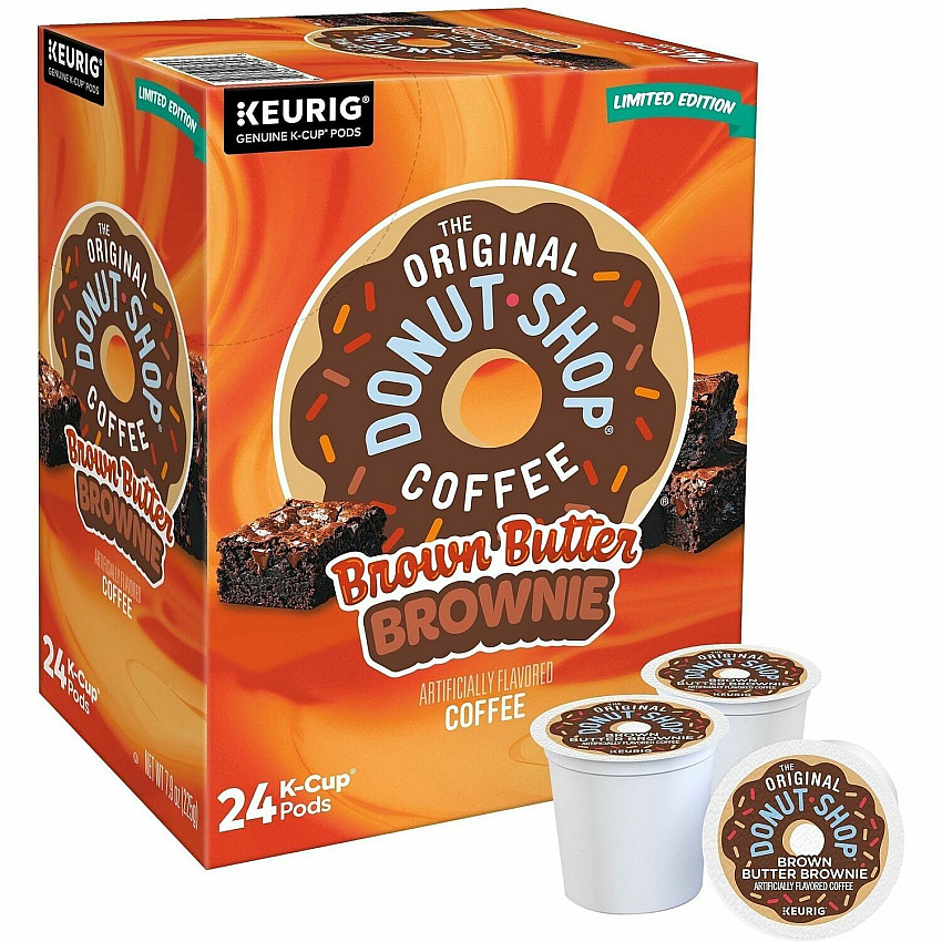 The Original Donut Shop&reg; K-Cup Brown Butter Brownie Coffee K-Cup - Brown Butter Brownie - 24 / Box (0794)