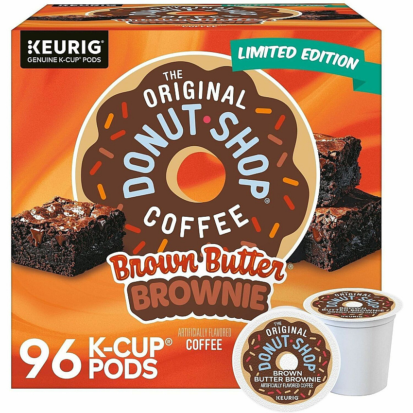 The Original Donut Shop&reg; K-Cup Brown Butter Brownie Coffee K-Cup - Brown Butter Brownie - 4 / Carton (0794CT)