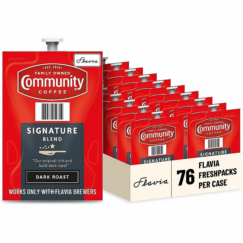Lavazza Freshpack Community Coffee Signature Blend Dark - Freshpack - Signature Blend - 76 / Carton (48785)