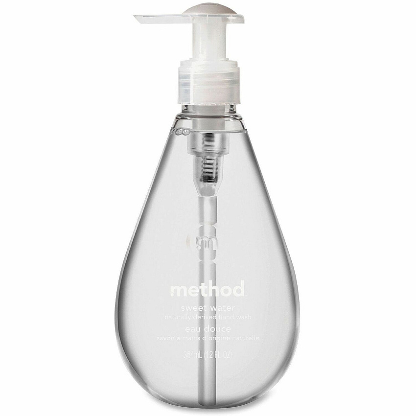 Method Gel Hand Wash Sweet Water Scent - 12 fl oz - Pump Bottle Dispenser - Hand - Clear - Paraben-free, Phthalate-free, Cruelty-free - 1 Each (327755)