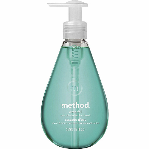 Method Gel Hand Wash Waterfall Scent - 12 fl oz - Pump Bottle Dispenser - Hand - Aqua - Paraben-free, Phthalate-free, Cruelty-free - 1 Each (359399)