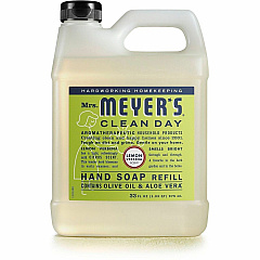 Mrs. Meyer's Clean Day Hand Soap Lemon Verbena Scent - 1.03 quart - Bottle Dispenser - Grime Remover - Hand, Office, Commercial, Food Handling, Education, Skin, Home - Moisturizing - Non-drying, Paraben-free, Phthalate-free, No Artificial Color,  (390058)