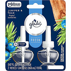 Glade PlugIns Refill Oil - Juniper & Teak - Phthalate-free, Paraben-free, Formaldehyde-free, Nitro Musk Free - 2 / Pack (397751) Glade PlugIns Refill Oil - Juniper & Teak - Phthalate-free, Paraben-free, Formaldehyde-free, Nitro Musk Free - 2 / Pack (397751)