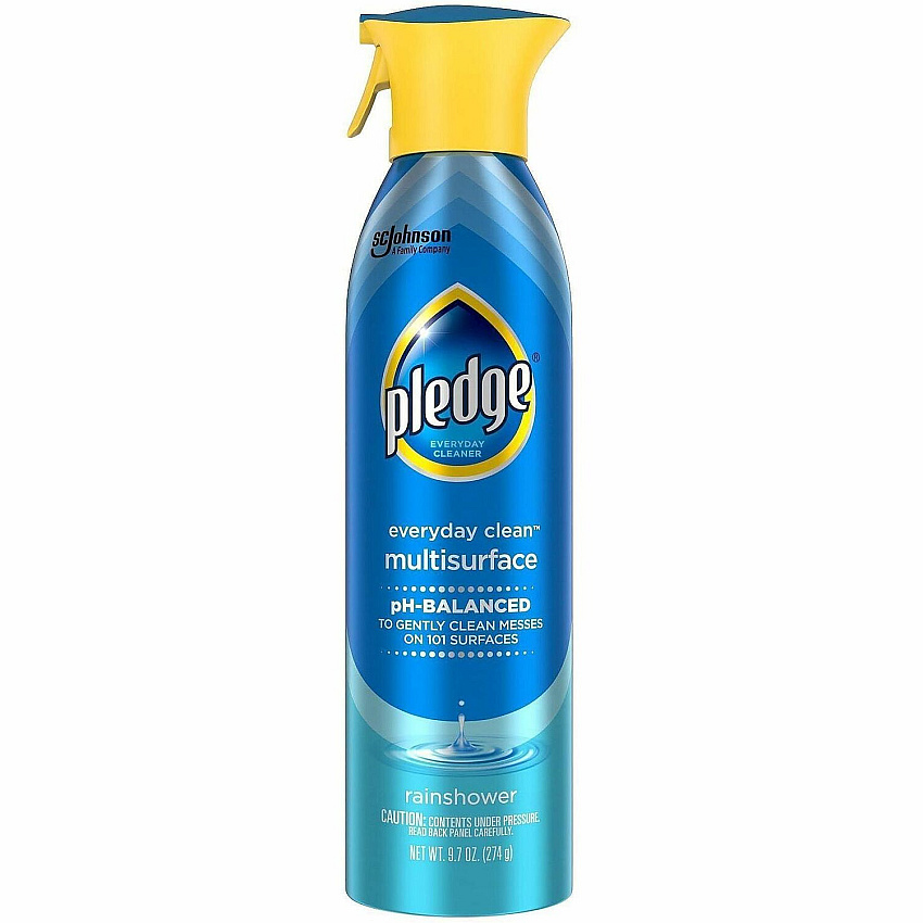 Pledge Everyday Clean MS Cleaner Spray For Home, Surface, Plastic, Laminate, Granite, Marble, Quartz, Chrome, Stainless Steel, Glass, Wood, ... - Spray - 9.7 fl oz (0.3 quart) - Rainshower Scent - Recommended For: Fingerprint Remover, Streak Re (394793CT)