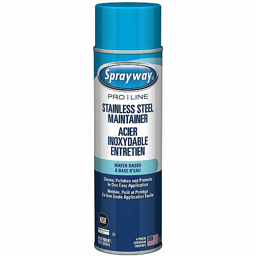 Sprayway Pro Line Water-Based Stainless Steel Maintainer For Stainless Steel, Chrome, Multi Surface - Foam - 16 oz (1 lb) - Recommended For: Fingerprint Remover, Grease Remover, Spot Remover - Water Based, Non-streaking, Fingerprint Resistant, (SPRA58336)