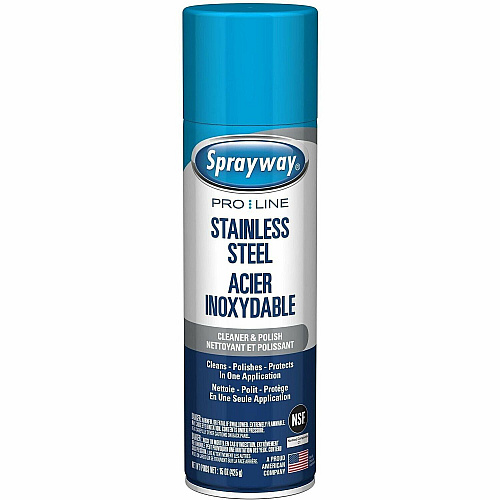 Sprayway Oil-Based Stainless Steel Cleaner For Stainless Steel - Spray - 15 oz (0.94 lb) - Recommended For: Fingerprint Remover, Grease Remover, Oil Remover, Food Stain Remover, Smudge Remover - Oil Based, Fingerprint Resistant, Grease Resista (SPRA58639)