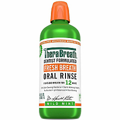 TheraBreath Fresh Breath Oral Rinse For Mouthwash, Bad Breath - Mild Mint - 1.06 quart - 1 Each (9702952371)