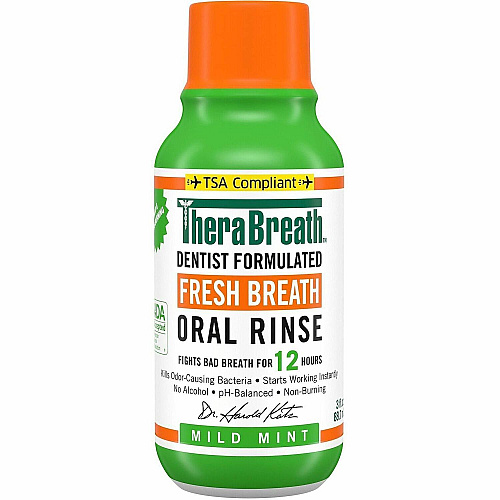 TheraBreath Fresh Breath Oral Rinse For Mouthwash, Bad Breath - Mild Mint - 3 fl oz Bottle - 1 Each (9702999511)