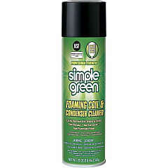 Simple Green Foaming Coil Cleaner For Refrigerator, Freezer, Condenser Coil - 20 fl oz - Caustic-free, Non-flammable, UnscentedAerosol Spray Can - 12 / Carton (0113418) Simple Green Foaming Coil Cleaner For Refrigerator, Freezer, Condenser Coil - 20 fl oz - Caustic-free, Non-flammable, UnscentedAerosol Spray Can - 12 / Carton (0113418)