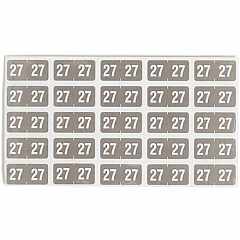 Smead ETS Color-Coded Year Labels 27 - 1/2" Height x 5/64" Width - Gray - Paper - Laminated - 1 Pack (67927)