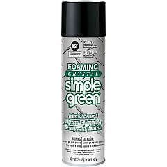 Simple Green Foaming Crystal Industrial Cleaner & Degreaser For Multi Surface - Ready-To-Use - Foam, Aerosol - 20 fl oz (0.6 quart) - Recommended For: Grease Remover - Scent-free, Non-flammable, Caustic-free, Non-abrasive, Color-free - Colorless (0619010)