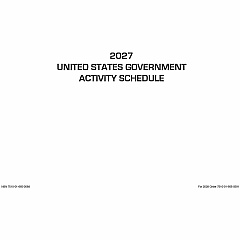 Unicor Flip Style Activity Schedule Calendar Monthly - January 2027 to January 2028 - 2 Month Single Page Layout - Letter - 8 1/2" x 11" Sheet Size - Saddle Stitch - White - 1" Height x 8.5" Width - 10 / Pack (6650588)