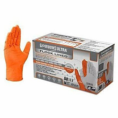 GloveWorks by AMMEX Gloveworks ULTRA RDT Flock-Lined PF Nitrile Gloves (GWUOFN44050)