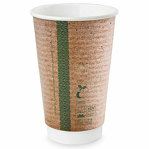 Vegware Double-Wall Hot Cups (VDWK16)