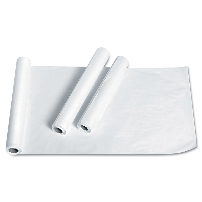 Medline Exam Table Paper, Deluxe Crepe, 21" x 125 ft, White, 12 Rolls/Carton (NON24325)