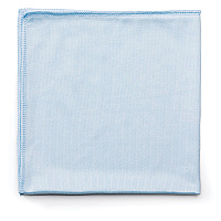 Rubbermaid Commercial Executive Series Hygen Cleaning Cloths, Glass Microfiber, 16 x 16, Blue, 12/Carton (Q630)