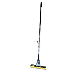 Rubbermaid Commercial Steel Sponge Mop, 12" Wide Yellow Cellulose Sponge Head, Bronze Steel Handle (6435BZE)
