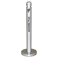 Rubbermaid Commercial Smoker's Pole, Round, Steel, 0.9 gal, Silver (R1SM)