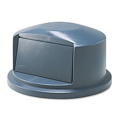 Rubbermaid Commercial BRUTE Dome Top Swing Door Lid for 32 gal Waste Containers, Plastic, Gray (263788GY)
